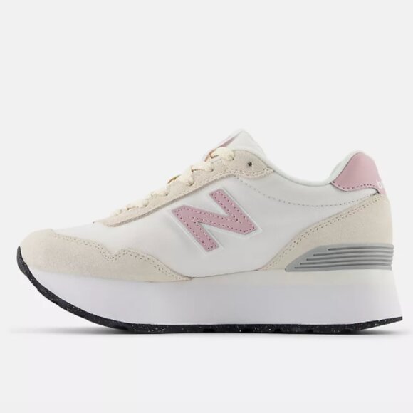 New Balance PLATFORM Casual Women's Sneakers Shoes White Sea Salt Rose Size 7.5 - Picture 3 of 6